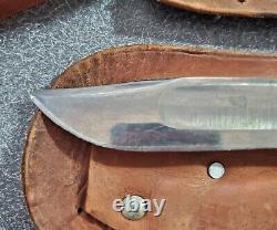 Old WWII Pilot Owned Marble's Gladstone USA Ideal Hunting Knife In Custom Sheath