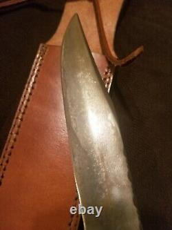 Olsen Knife Co 2700 8 Solingen Germany Stag Fixed Blade Knife. Carbon Steel