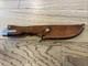 Olsen OK Howard City Mi #708 Rosewood Handle Fixed Blade Hunting Knife with Sheath
