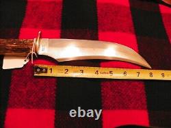Olsen Solingen Germany Stag Buffalo Skinner Fixed Blade Knife. Looks unused
