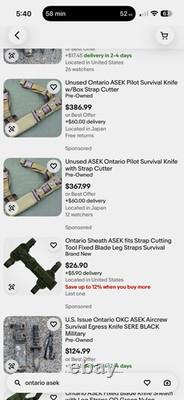 Ontario Knife Co. ASEK Survival Knife 5in Stainless Part Serrated with Sheath