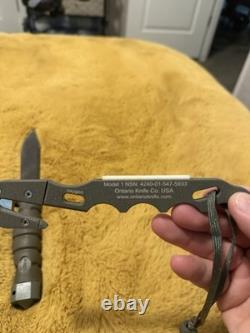 Ontario Knife Co. ASEK Survival Knife 5in Stainless Part Serrated with Sheath