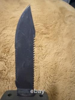 Ontario Knife Co. ASEK Survival Knife 5in Stainless Part Serrated with Sheath