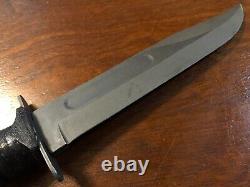 Ontario Knife Company OKC 8180 498 Marine Combat Knife & Leather Sheath CLEAN