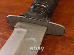 Ontario Knife Company OKC 8180 498 Marine Combat Knife & Leather Sheath CLEAN