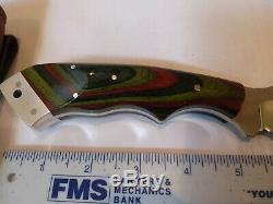 Original Barminski Knife Loveland CO USA Fixed Blade withSheath not used 10 inch