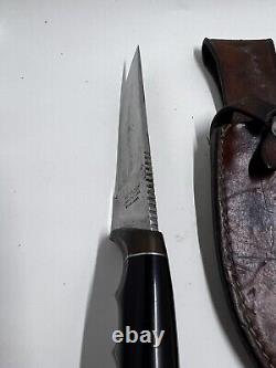 Original Kershaw Model 1035 Moose Hunter Knife Kai Japan Leather Sheath Rare
