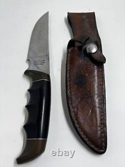 Original Kershaw Model 1035 Moose Hunter Knife Kai Japan Leather Sheath Rare