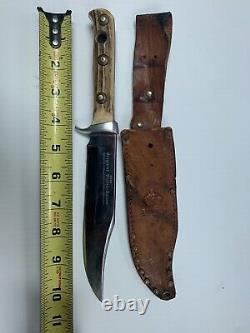 Original Puma Bowie Knife 6396 Fixed Blade Hunting Knife 1969 with Original Sheath