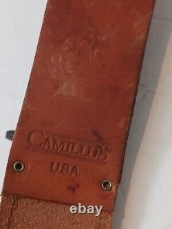 Original Vintage US Camillus Knife And Leather Sheath Nice