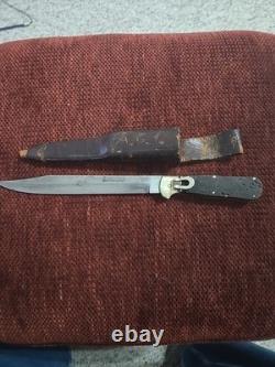 Othello Anton Jr. Slinger Germany Folding Knife With Sheath Vintage