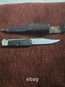 Othello Anton Jr. Slinger Germany Folding Knife With Sheath Vintage