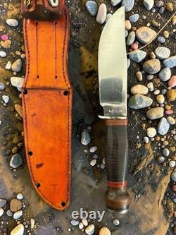 PAL Double Red spacer Rare RH34 Vintage Fixed Blade Knife Excellent