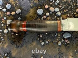 PAL Double Red spacer Rare RH34 Vintage Fixed Blade Knife Excellent