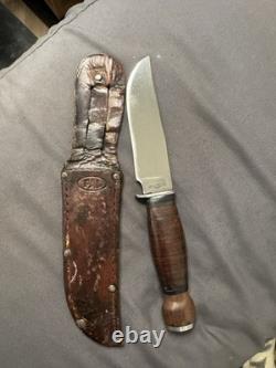 PAL RH 34 Vintage Fixed Blade Knife. Wood Pommel