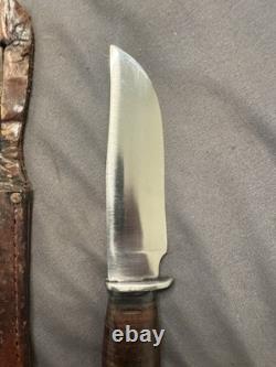 PAL RH 34 Vintage Fixed Blade Knife. Wood Pommel