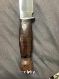 PAL RH 34 Vintage Fixed Blade Knife. Wood Pommel