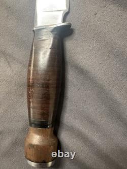 PAL RH 34 Vintage Fixed Blade Knife. Wood Pommel