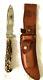PIC Mountaineer 13975 Sportsman Line Surgical Steel Stag Hunting Knife Sheath