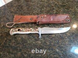 PUMA 6393 Skinner Genuine Stag Hunting Knife Leather Sheath Rare GERMANY 63171