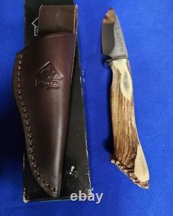 PUMA ANTLER DROP POINT 103/RC Fixed Blade Knife Crown Stag 809029 Handmade