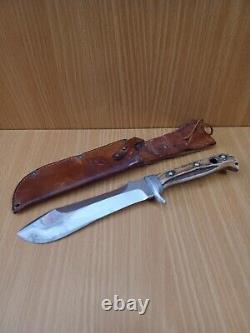 PUMA KNIVES VINTAGE 6384 WHITE HUNTER 1966 STAG WithSHEATH MADE IN GERMANY