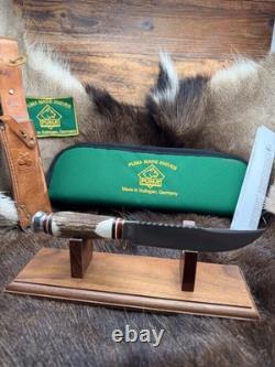 PUMA Scout Saw Blade Knife Stag Handles With A Leather Sheath Mint & Pouch
