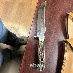 PUMA Skinner Fixed Blade Hunting Knife Stag/Antler Handle Sheath 1993