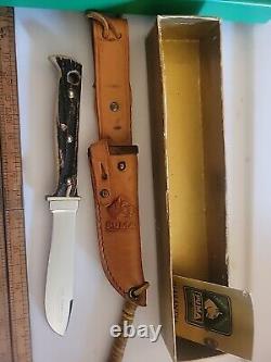 PUMA VTG 6397 Hunters Pal Fixed Blade Knife Stag Handle withpaper Box See Pics