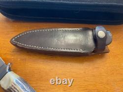 Parker Custom Series Drop Point Hunting Knife Crown Stag Hand Made Japan