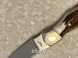 Parker Cutlery MINT Fixed Blade Drop Point Knife 5 with Sheath- MINT VINTAGE