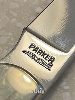 Parker Cutlery MINT Fixed Blade Drop Point Knife 5 with Sheath- MINT VINTAGE