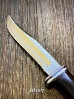 Pre Date Code Buck #104 Twin Knife Set with102 & 103 Fixed Blades, Leather Sheath