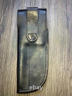 Pre Date Code Buck #104 Twin Knife Set with102 & 103 Fixed Blades, Leather Sheath