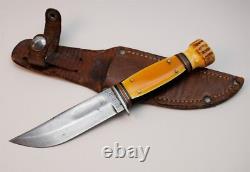 Pre WW2 KA-BAR Union Cutlery Little Hunter Stag Celluloid Knife
