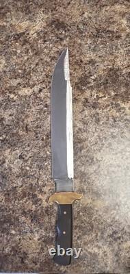 Predator movie Bowie Hunting Fixed Blade Knife, Wood Handle, Sheath