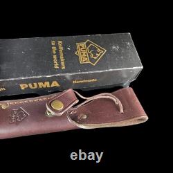 Puma Bowie Knife 116396 08/RC Leather Sheath, Box, Certification NEW OLD STOCK