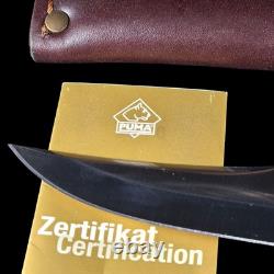 Puma Bowie Knife 116396 08/RC Leather Sheath, Box, Certification NEW OLD STOCK
