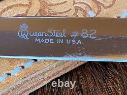 Queen Steel #82, Made in USA, Fixed Blade Knife with Sheath, Winterbottom, 8