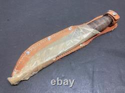 R. J. Richter Fixed Blade Soligen Germany Bowie Knife Leather Handle NOS #1