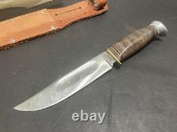 R. J. Richter Fixed Blade Soligen Germany Bowie Knife Leather Handle NOS #1