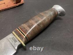 R. J. Richter Fixed Blade Soligen Germany Bowie Knife Leather Handle NOS #1