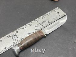 R. J. Richter Fixed Blade Soligen Germany Bowie Knife Leather Handle NOS #1