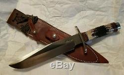 RANDALL MADE KNIVES Model 12 9 SPORTSMAN BOWIE Knife #14 Grind #25 Stag Handle