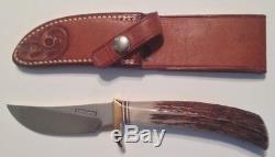 RANDALL MADE KNIVES Model 21 Little Game Knife Stag Handle ANDY THORNAL Sheath