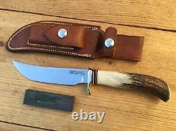 RANDALL MODEL 4-5 BIG GAME SKINNER KNIFE STAG HANDLE VIETNAM WAR ERA c. 1965-1969