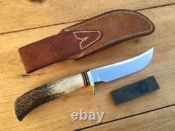 RANDALL MODEL 4-5 BIG GAME SKINNER KNIFE STAG HANDLE VIETNAM WAR ERA c. 1965-1969