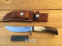 RANDALL MODEL 4-5 BIG GAME SKINNER KNIFE STAG HANDLE VIETNAM WAR ERA c. 1965-1969