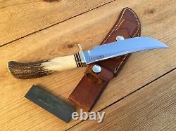 RANDALL MODEL 4-5 BIG GAME SKINNER KNIFE STAG HANDLE VIETNAM WAR ERA c. 1965-1969