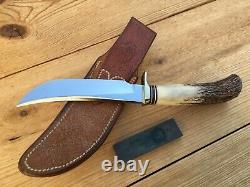 RANDALL MODEL 4-5 BIG GAME SKINNER KNIFE STAG HANDLE VIETNAM WAR ERA c. 1965-1969